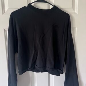 Nike Women's Black Cropped Sweatshirt